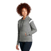 New Era Women's Shadow Grey Heather/Graphite/White Heritage Blend Varsity Hoodie