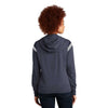 New Era Women's True Navy Heather/True Navy/Rainstorm Grey Heather Heritage Blend Varsity Hoodie