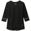 New Era Women's Black Solid/ Graphite Tri-Blend 3/4-Sleeve Tee