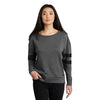 New Era Women's Black Heather Tri-Blend Fleece Varsity Crew