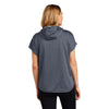 New Era Women's True Navy Heather Performance Terry Short Sleeve Hoodie