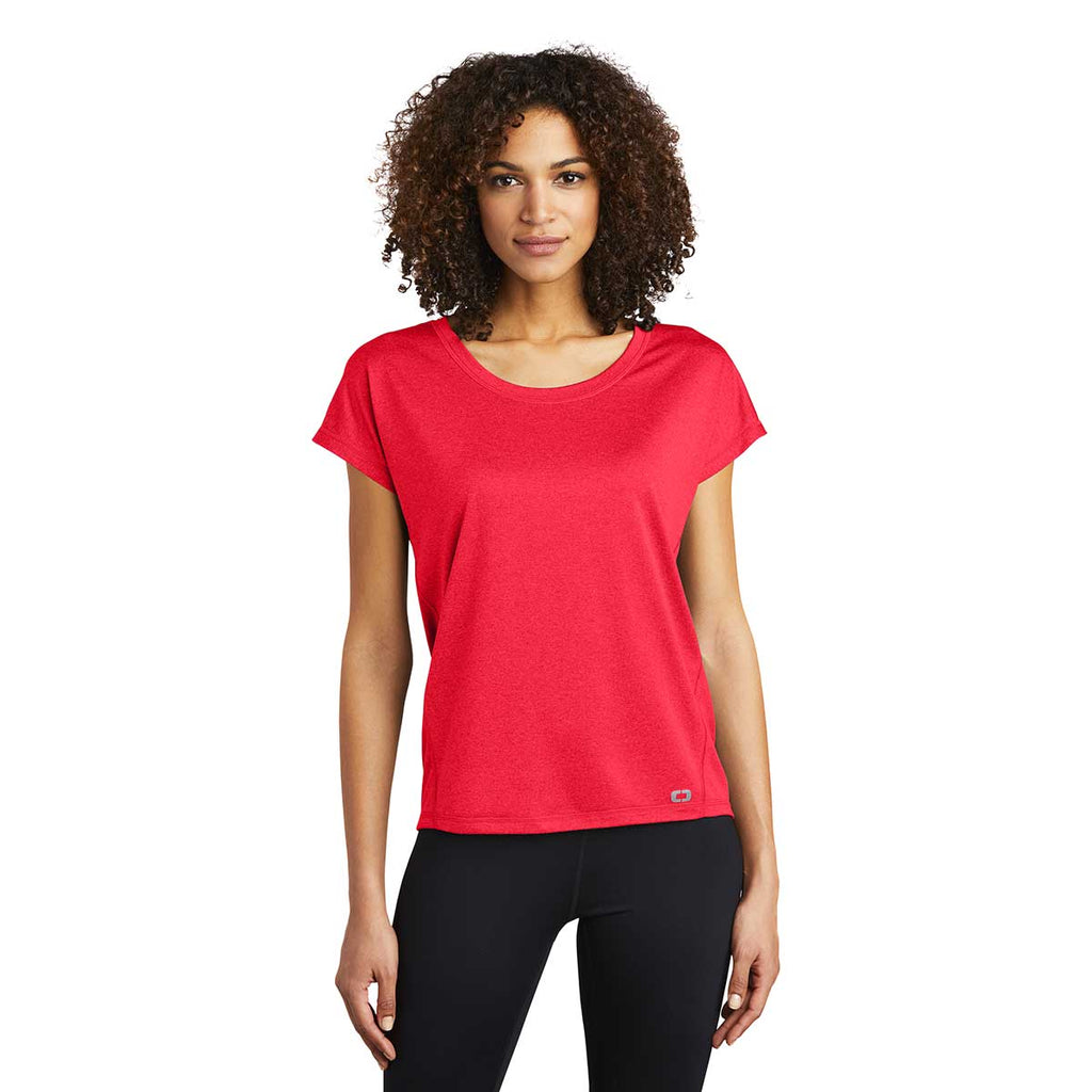 OGIO Women's Pink Rogue Endurance Pulse Dolman Tee