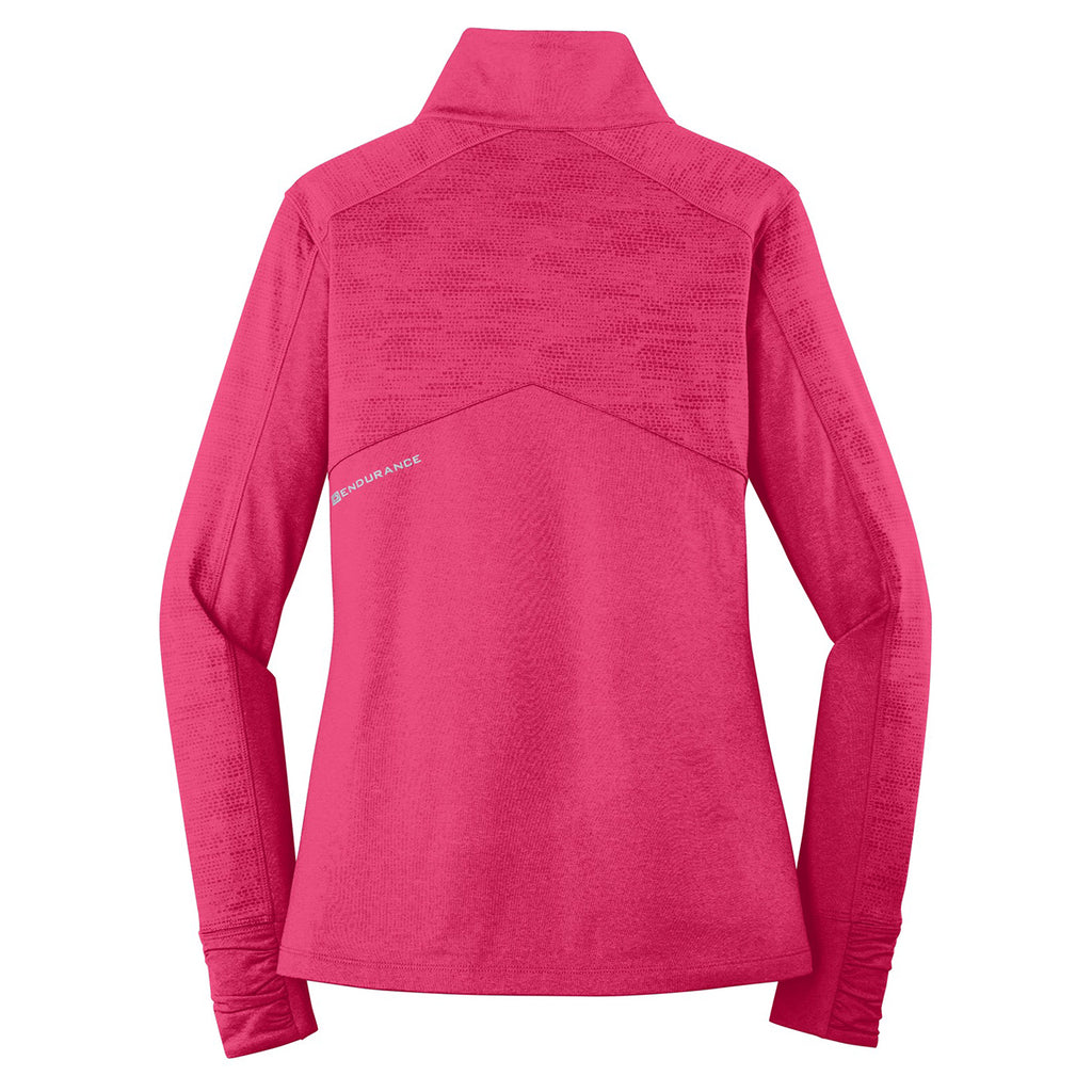 OGIO Endurance Women's Pink Flare Heather Sonar Full-Zip