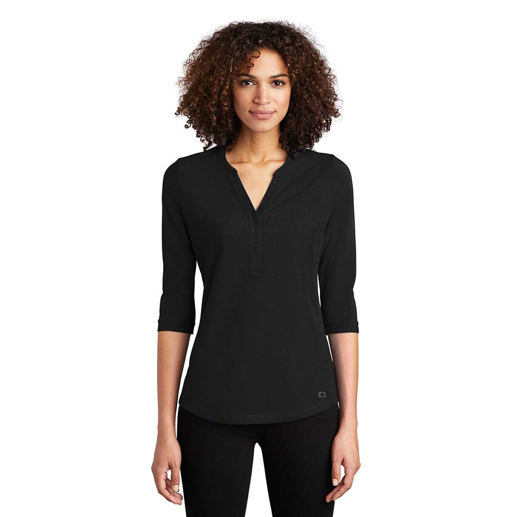 OGIO Women's Blacktop Jewel Henley