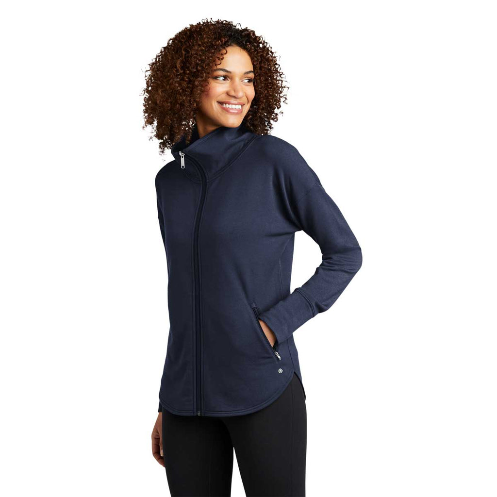 OGIO Women's River Blue Navy Luuma Full-Zip Fleece