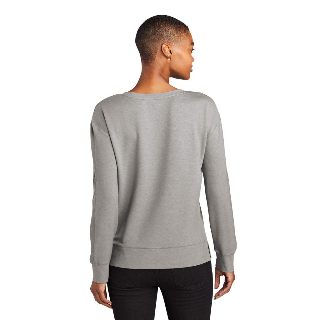 OGIO Women's Petrol Grey Heather Luuma Flex Long Sleeve V-Neck