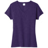 Port & Company Women's Team Purple Heather Tri-Blend V-Neck Tee