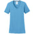 Port & Company Women's Aquatic Blue Performance Blend V-Neck Tee