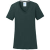 Port & Company Women's Dark Green Performance Blend V-Neck Tee