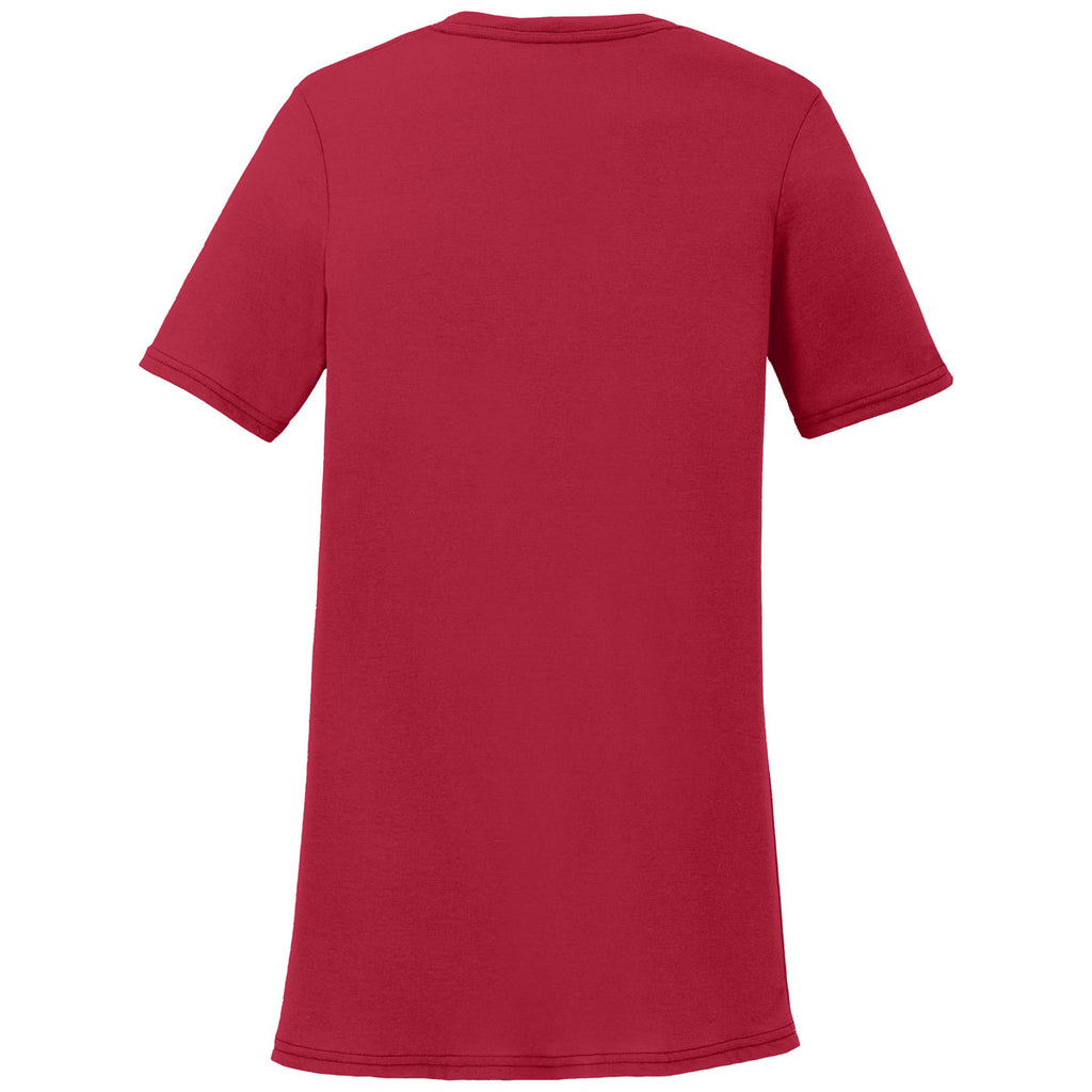 Port & Company Women's Red Performance Blend V-Neck Tee