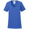 Port & Company Women's True Royal Performance Blend V-Neck Tee