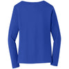 Port & Company Women's True Royal Long Sleeve Fan Favorite V-Neck Tee