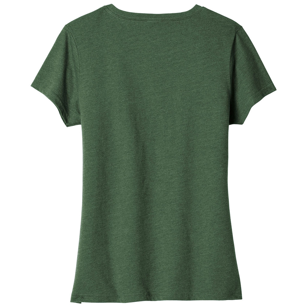 Port & Company Women's Forest Green Heather Fan Favorite Blend V-Neck Tee