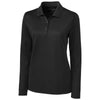 Clique Women's Black Long Sleeve Ice Pique Polo