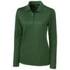 Clique Women's Bottle Green Long Sleeve Ice Pique Polo