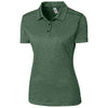 Clique Women's Bottle Green Heather Charge Active Short Sleeve Polo