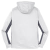 Sport-Tek Women's White/Dark Smoke Grey Sport-Wick Fleece Colorblock Hooded Pullover