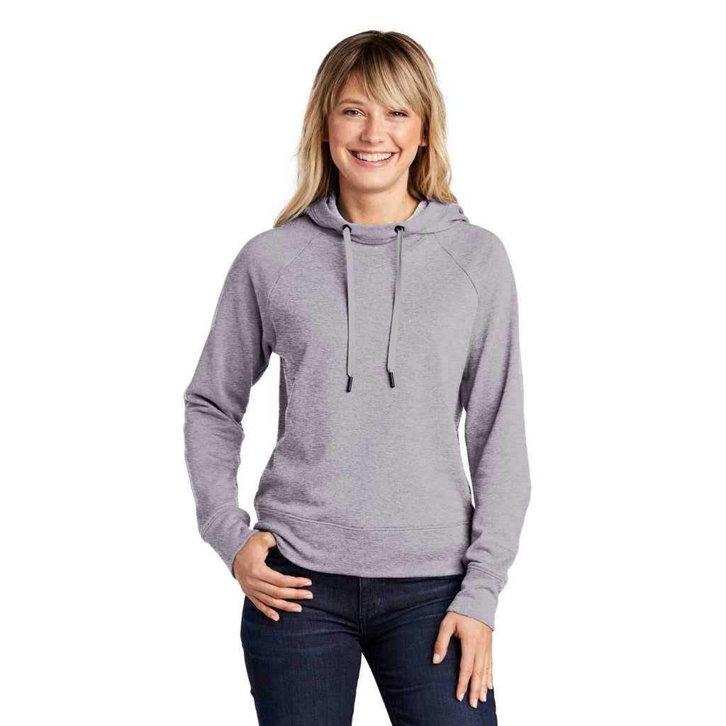 Sport-Tek Women's Heather Grey Lightweight French Terry Pullover Hoodie