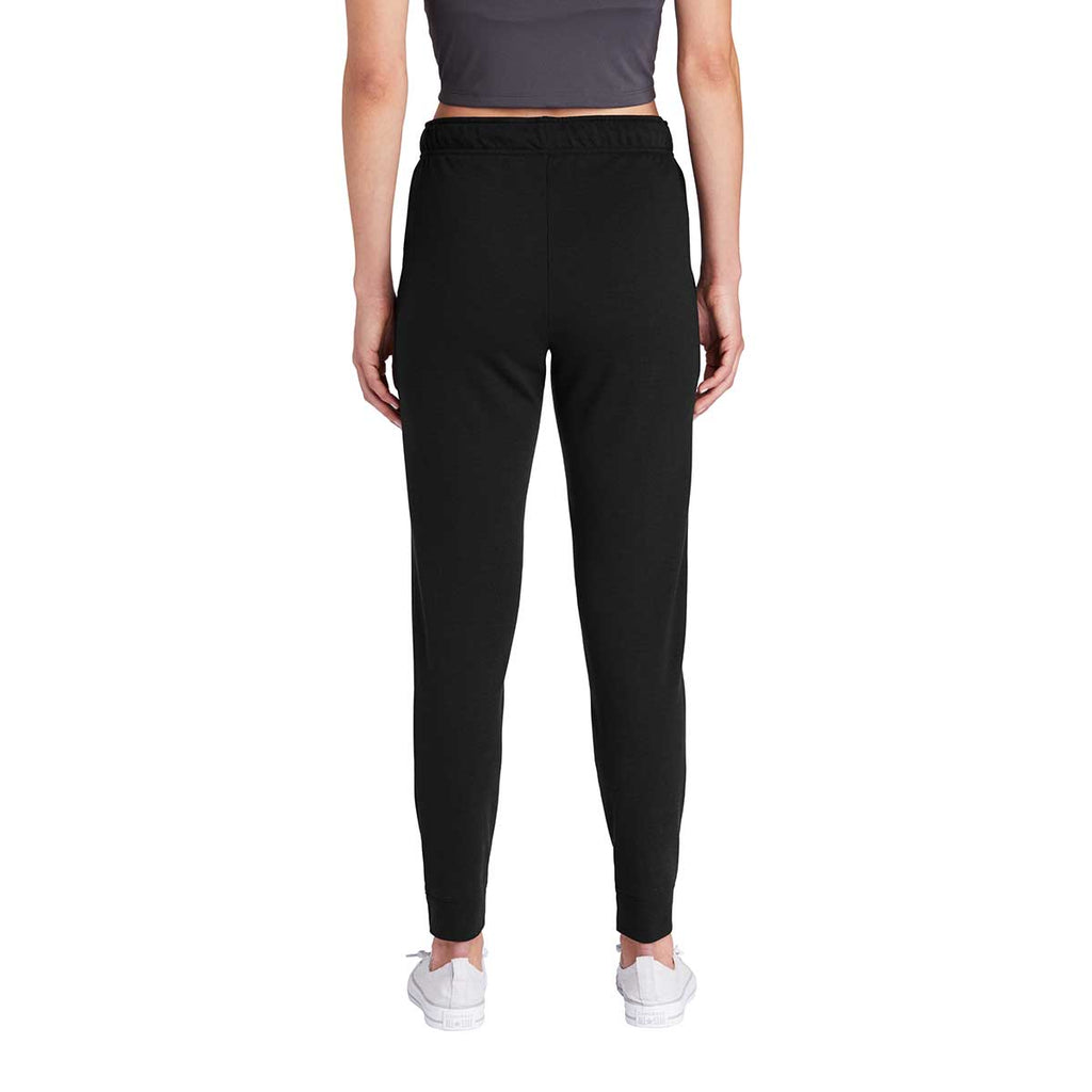 Sport-Tek Women's Black Triad Solid PosiCharge Tri-Blend Wicking Fleece Jogger