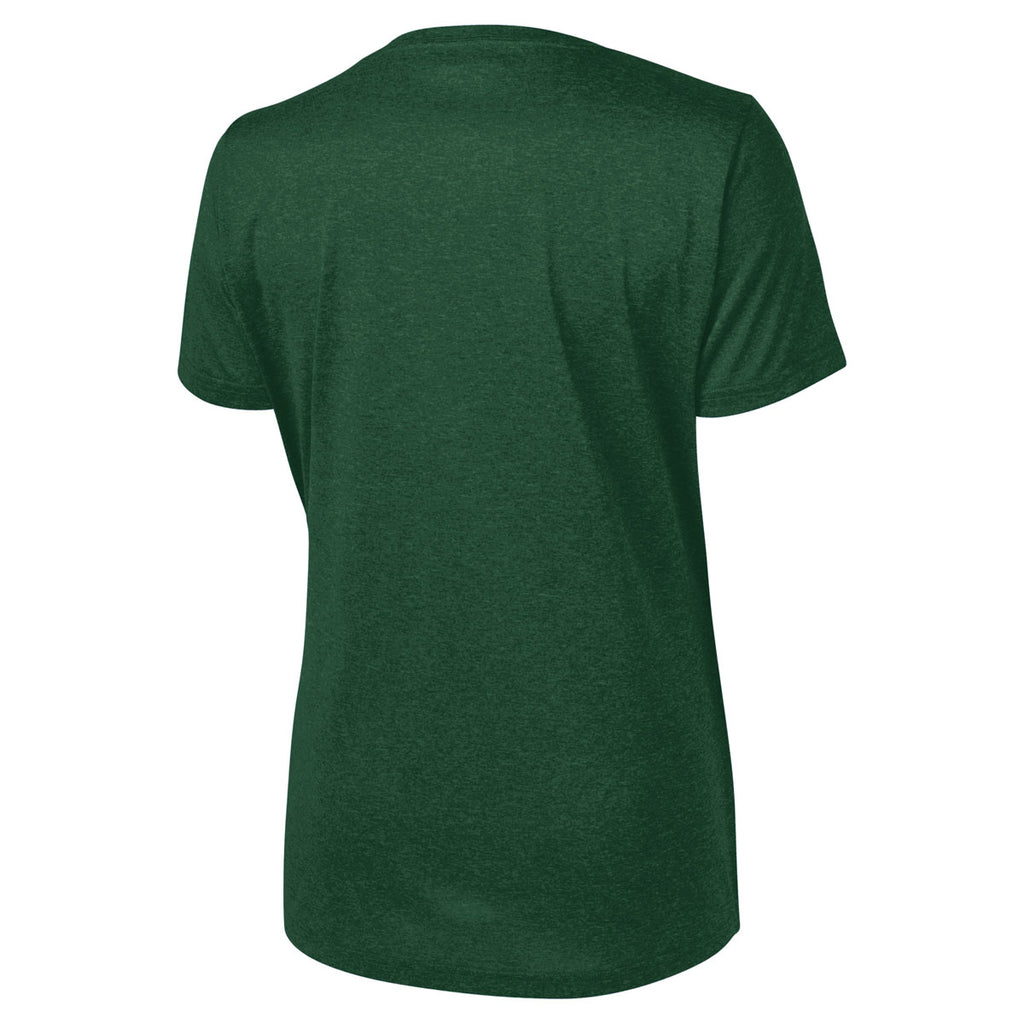 Sport-Tek Women's Forest Green Heather Contender Scoop Neck Tee