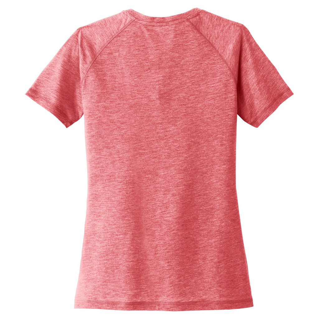 Sport-Tek Women's True Red Heather PosiCharge Tri-Blend Scoop Neck Tee