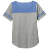 Sport-Tek Women's True Royal Heather/Light Grey Heather PosiCharge Tri-Blend Wicking Fan Tee