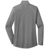 Sport-Tek Women's Dark Grey Heather PosiCharge Tri-Blend Wicking 1/4-Zip Pullover