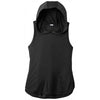 Sport-Tek Women's Black/Black Triad Solid PosiCharge Tri-Blend Wicking Draft Hoodie Tank