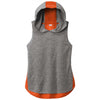 Sport-Tek Women's Deep Orange/Dark Grey Heather PosiCharge Tri-Blend Wicking Draft Hoodie Tank