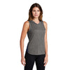 Sport-Tek Women's True Navy/Dark Grey Heather PosiCharge Tri-Blend Wicking Draft Hoodie Tank