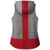 Sport-Tek Women's True Red/Dark Grey Heather PosiCharge Tri-Blend Wicking Draft Hoodie Tank