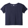 Sport-Tek Women's True Navy PosiCharge Tri-Blend Wicking Draft Crop Tee