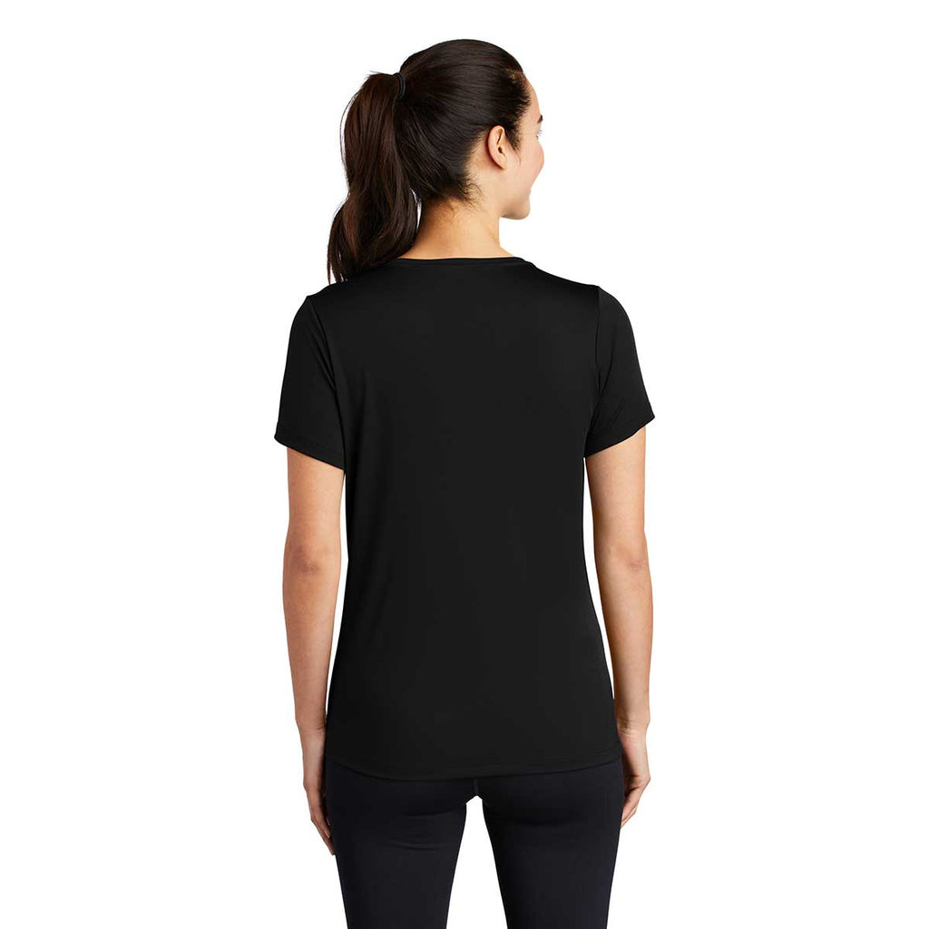 Sport-Tek Women's Black Posi-UV Pro Scoop Neck Tee