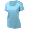 Sport-Tek Women's Light Blue Posi-UV Pro Scoop Neck Tee