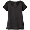 Sport-Tek Women's Black Heather/Black Endeavor Short Sleeve Tee