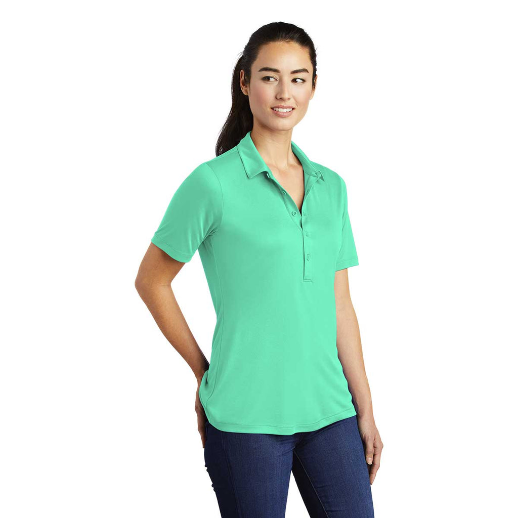 Sport-Tek Women's Bright Seafoam Posi-UV Pro Polo