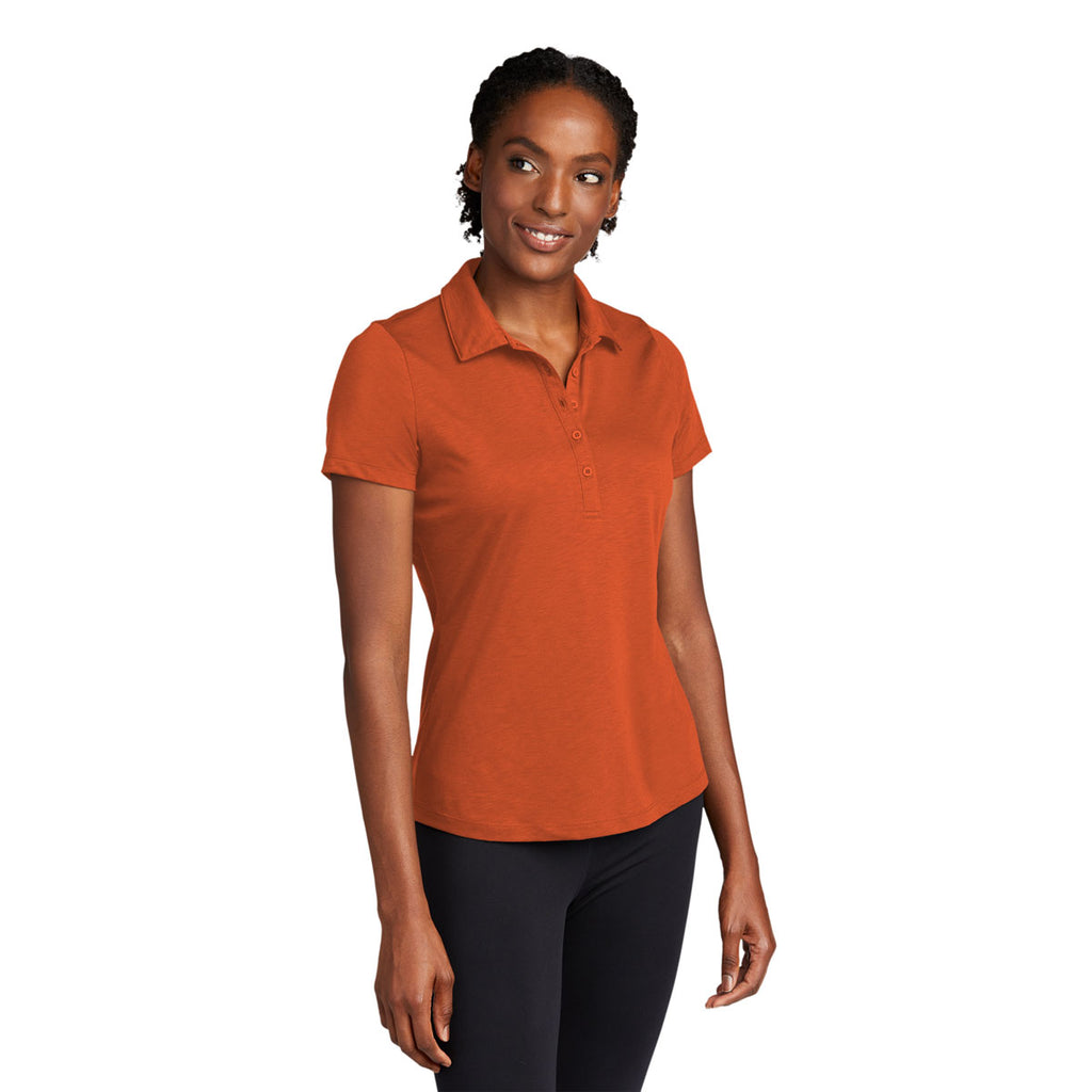 Sport-Tek Women's Texas Orange PosiCharge Strive Polo