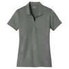 Sport-Tek Women's Dark Smoke Grey Embossed PosiCharge Tough Polo