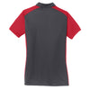 Sport-Tek Women's Iron Grey/True Red Colorblock Micropique Sport-Wick Polo