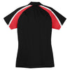 Sport-Tek Women's Black/True Red/White Tricolor Micropique Sport-Wick Polo