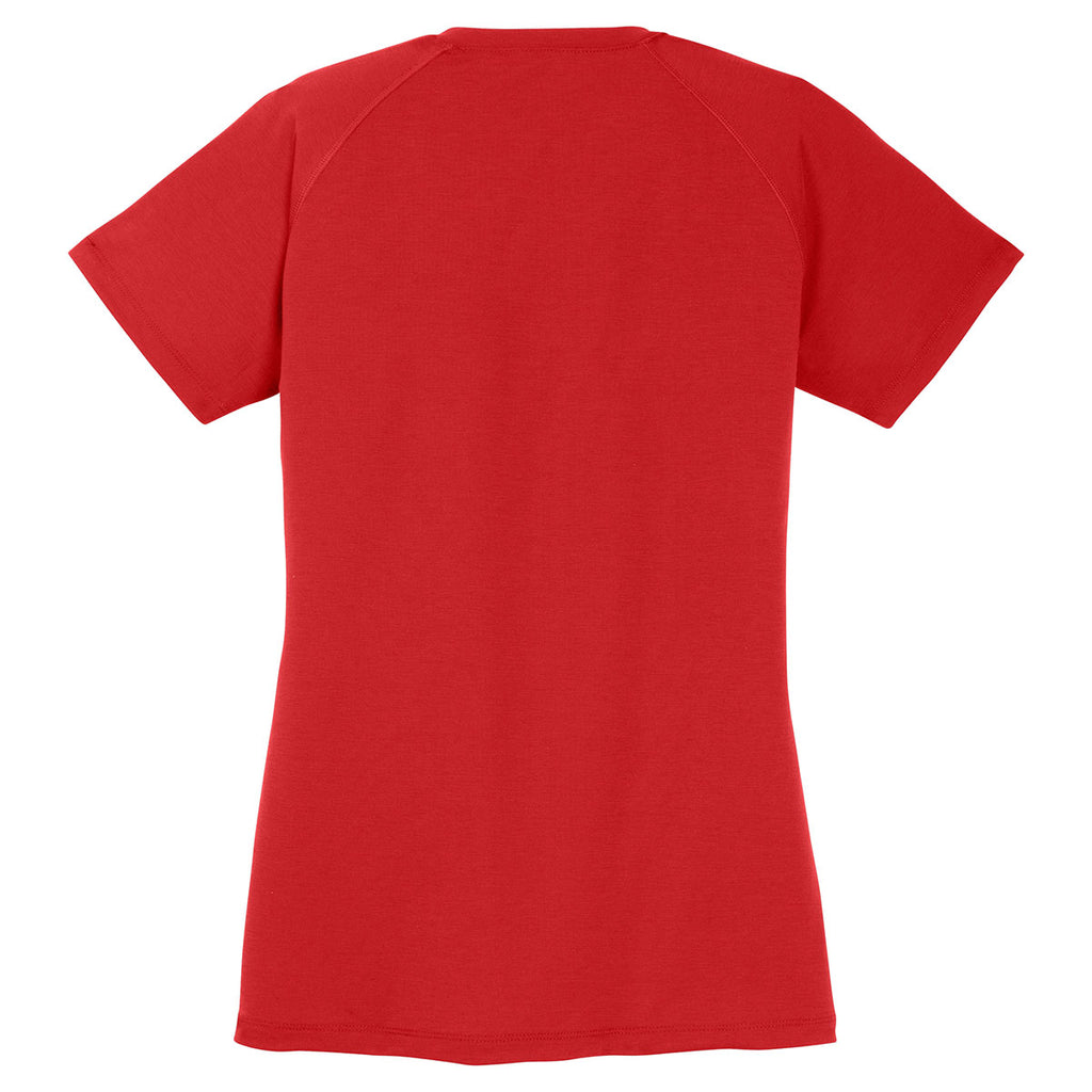 Sport-Tek Women's True Red Ultimate Performance V-Neck