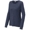 Sport-Tek Women's Dark Denim Heather Exchange 1.5 Long Sleeve Crew