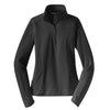 Sport-Tek Women's Charcoal Grey Sport-Wick Stretch 1/4-Zip Pullover