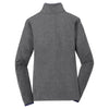 Sport-Tek Women's Charcoal Grey Heather/True Navy Sport-Wick Stretch Contrast Full-Zip Jacket