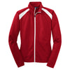 Sport-Tek Women's True Red/White Tricot Track Jacket