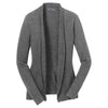 Port Authority Women's Medium Heather Grey Open Front Cardigan Sweater