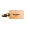 Woodchuck USA Mahogany Wood Luggage Tag