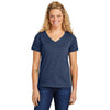 Volunteer Knitwear Women's Heather Navy Daily V-Neck Tee