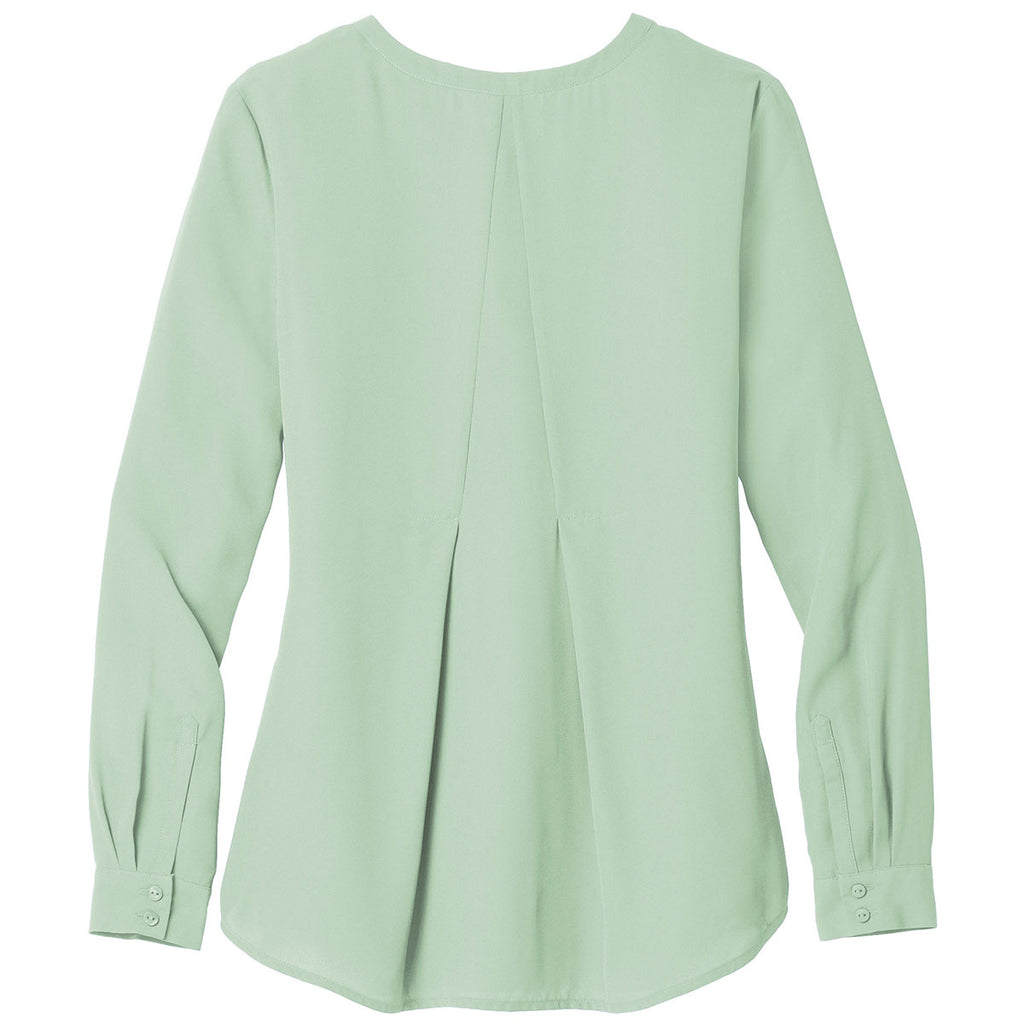 Port Authority Women's Misty Sage Long Sleeve Button-Front Blouse