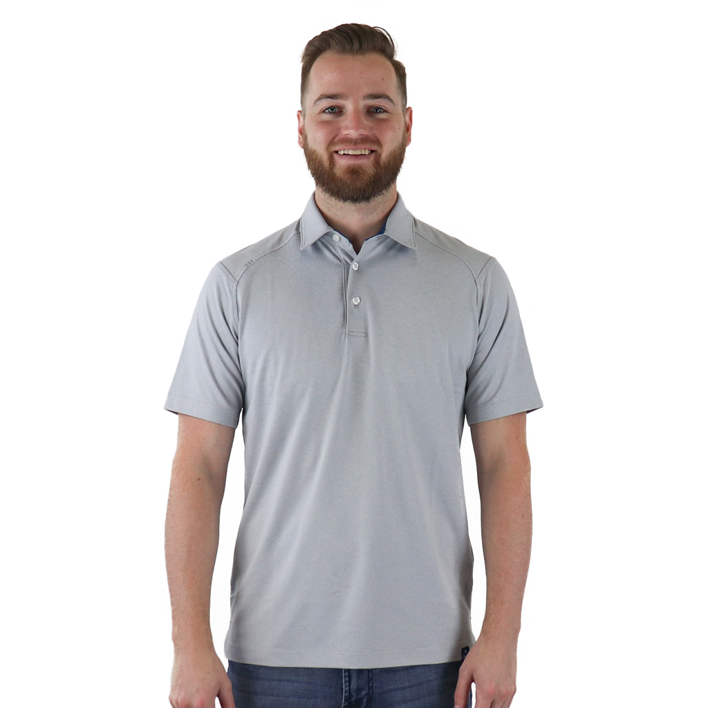 48-Hour Zusa Men's Cloud Grey Heather Itasca Polo